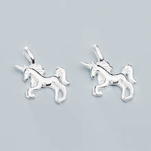 925 Sterling Silver Romantic Unicorn Design Women Charms Workcraft Silver Dangle Pendants DIY Fine Jewelry Accessories Supplier 2024 - buy cheap