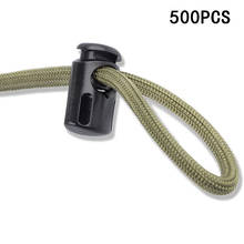 Rope Cord Locks 500pcs Clip End Round Shape Luggage Lanyard Stopper Sliding Crafts Sewing snap hook spring fastener #418 2024 - buy cheap