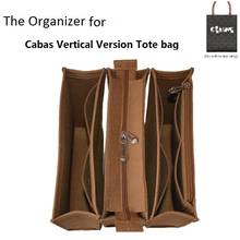 Fits For Cabas Vtical Tote Felt Cloth Insert Bag Organizer Shopper Handbag Organizer Travel Inner Purse Portable Cosmetic Bags 2024 - buy cheap