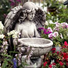 Outdoor Gardening Cement Angel Flowerpot Ornaments Garden Succulent  Large Caliber Potted Decoration Courtyard Furnishing Crafts 2024 - buy cheap