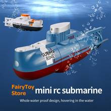 Mini rc submarino 0.1 m/s velocidade barco de controle remoto à prova dwaterproof água brinquedo de mergulho simulação modelo presente para crianças meninos meninas presente do ano novo 2024 - compre barato