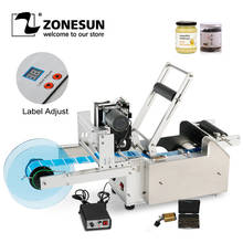 Zonesun-máquina de etiquetar semiautomática, para remédios e garrafas, máquina para etiquetas, com data e impressão 2024 - compre barato
