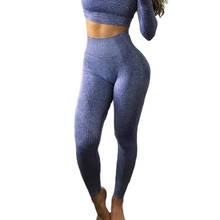 Leggings sin costuras de cintura alta para mujer, mallas deportivas de realce, pantalones de Yoga para correr y gimnasio 2024 - compra barato