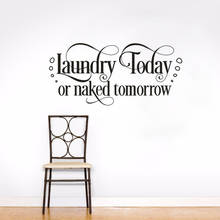 Quote Laundry Sign Wall Sticker Removable Exquisite Art Decal Door and window Laundry Room Decoration Laundry Wall Decal H49 2024 - buy cheap