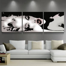 Настенные абстрактные постеры на холсте с HD-печатью, 3 шт., картины с привлекательной Мэрилин Монро, домашний декор для гостиной 2024 - купить недорого