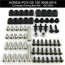 Apto para honda pcx125 pcx150 2009-2011 2012 2013 2014 completa carenagem parafusos kit lateral cobrindo parafuso clipe de aço inoxidável 2024 - compre barato