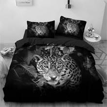 3D Bedding Sets Leopard Custom Duvet Quilt Cover Set Comforter Bed Linen Pillowcase King Queen Full Size 140*210 Home Texitle 2024 - compre barato