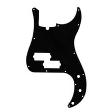 Новинка, 13-луночный PB P Bass Pickguard, Черная Пластина для царапин, 3-слойный ПВХ для стандартных 4 струн, бас, гитарная часть 2024 - купить недорого