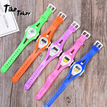 TIke Toker,NEW Boy Girl Student Sport Time Clock Electronic Digital Wrist Watch Children's Silicon Wristwatch Relogio Feminino 2024 - buy cheap