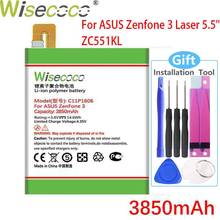 WISECOCO-batería C11P1606 para ASUS Zenfone 3, 3850mAh, láser, 5,5 ", ZC551KL, alta calidad, número de seguimiento 2024 - compra barato