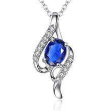 Creative Personality Angel Wing Pendant Necklace For Women Wedding Engagement Blue Crystal Zircon Jewelry Party Necklace Gift 2024 - buy cheap