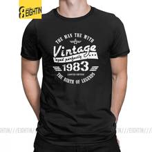 Vintage 1983 36th aniversário t camisas presente para homem t-shirts homem mangas curtas impressionante t roupas de algodão purificado presente 2024 - compre barato