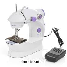 Portable Household Electric Stitching Pedal Mini Table Two Thread Kit Sewing Machine Night Light Foot Pedal Straight Line Sewing 2024 - buy cheap