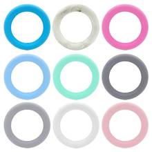 5Pcs/Pack 65mm Silicone Teether Ring Beads DIY Baby Chewable Nursing Shower Gift 2024 - buy cheap