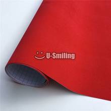 Red Velvet Fabric Vinyl Film Sheet Sticker Bubble Free For Car Body Wrap Film Car Decal Console Computer Skin 2024 - buy cheap