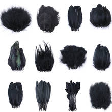 50 Pcs Wholesale Black Natural Goose Chicken Pheasant feathers High quality Diy Jewelry earrings decorative feathers Crafts 2024 - buy cheap