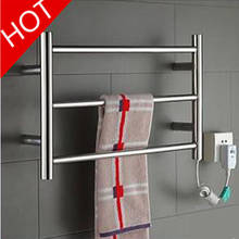 Hot Sale Heated Towel Rail, Stainless Steel Electric Towel Racks Holder Bathroom Accessories Wall Mounted 2024 - buy cheap
