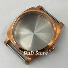 47mm coppery brushed stainless steel top watch case fit ETA 6497 6498 Sea gull st36 movement mens watch case 2024 - buy cheap