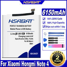 HSABAT 6150mAh Battery For Xiaomi BN41 Hongmi Note 4 Redmi Note 4 MTK Helio X20 \ Note 4X Pro 4G+64G BN41L BN41H 2024 - buy cheap