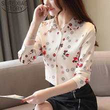 Fashion Autumn Casual Printed Long Sleeve Chiffon Blouses Women Shirts Blusas Mujer De Moda 2021 Turn-down Collar Tops 6198 50 2024 - buy cheap