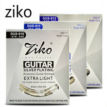 Ziko Acoustic Guitar Strings Set 010 011 012 Silver Plating 6 Strings For Acoustic Guitar Parts Musical Instruments 2024 - buy cheap