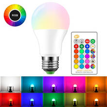 220V затемнения E27 Светодиодная лампа E27 Цвет изменение светильник лампа с дистанционным Управление + память Функция RGB/RGBW/RGBWW светодиодный светильник для дома 2024 - купить недорого