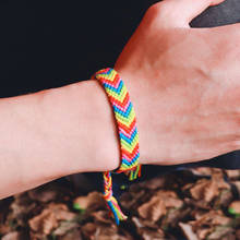 Pulseras de cuerda tejidas únicas hechas a mano, Brazalete LGBT ajustable, joyería Bohemia, regalo, 2021 2024 - compra barato