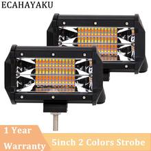 ECAHAYAKU 5inch 72W Led Work Lights 4000K 6000K Strobe Car Driving Lamp Offroad Light Bar Flood For 4x4 Trucks Off-road Vehicles 2024 - buy cheap