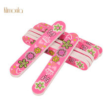 New 50Pcs/lot Pink Small Nail Files 150 grit Lovely Flower Professional Manicure Pedicure Tools Disposable Nail Buffer File 2024 - buy cheap