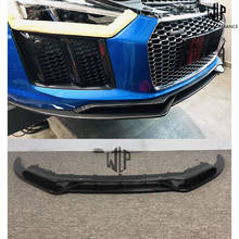 R8 High Quality Carbon Fiber Front Lip Splitter Car Body Kit for Audi R8 v Style Car-styling 17-19 2024 - buy cheap