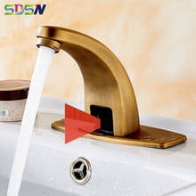 Sensor Bathroom Faucet SDSN Antique Automatic Bathroom Basin Sink Mixer Tap Intelligent Sensor Bath Basin Mixer Faucets 2024 - buy cheap