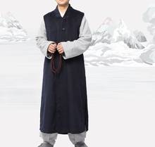 Roupa de buda zen budista unissex, roupa de inverno para cama longa com monge shaolin kung fu 2024 - compre barato