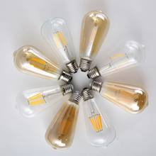 Vintage 2W 4W 6W 8W ST64 LED Edison Bulb E27 110V 220V Retro Ampoule Edison Lamp Filament Edison Bulb Clear Amber cover LED Bulb 2024 - buy cheap