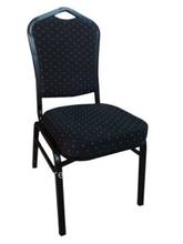 Hot sale black finish painted stacking steel banquet chair LUYISI1030black 2024 - купить недорого