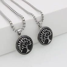New Men Women Stainless Steel Tree of Life Signet Pendant Necklaces Classic Man Viking Amulet Necklace Nordic Jewelry 2024 - buy cheap