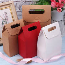 10 Pcs/lot Kraft Paper Candy Box Gift Packaging Handbag Zakka Craft Bakery Cookies Biscuits Package Bags Wedding & Party Favors 2024 - buy cheap