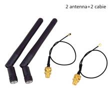 2PCS/lot 2.4GHz 3dBi WiFi 2.4g Antenna Aerial RP-SMA Male Wireless Router+ 17cm PCI U.FL IPX To RP SMA Male Pigtail Cable 2024 - buy cheap