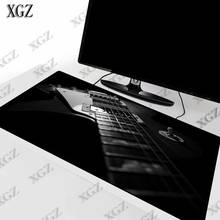 XGZ-teclado de goma para juegos, alfombrilla de ratón con borde de bloqueo de guitarra negra, a prueba de agua, para CSGO Dota LOL XL 2024 - compra barato