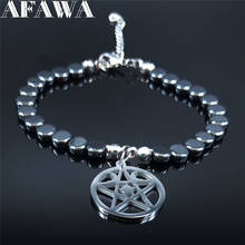 Witchcraft Pentagram Moon Stainless Steel Bracelet Women Silver Color Chain Bracelets Jewelry armbanden voor vrouwen B3512S02 2024 - buy cheap