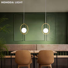 Lámparas colgantes Led de estilo nórdico, iluminación creativa y moderna para dormitorio, restaurante, Momoda, hogar 2024 - compra barato