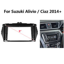Salpicadero de Radio para coche, Kit de tablero de marco de placa frontal, bisel de montaje de Panel estéreo, 9 pulgadas, para Suzuki Alivio / Ciaz 2014 2024 - compra barato
