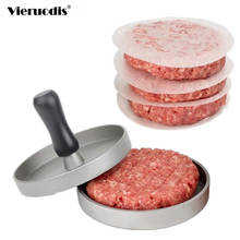 Vieruodis 1 комплект круглой формы гамбургер пресс алюминиевый сплав 11 см гамбургер мясо говядины гриль бургер ПРЕСС Патти производитель плесень 2024 - купить недорого