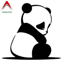 Aliauto Lovely Car Sticker Upset Sad Little Panda Auto Styling Cartoon Sunscreen Vinyl Decal for Lada Honda Fit Prius,14cm*13cm 2024 - buy cheap