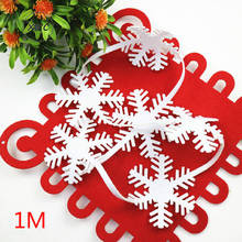 T-N 1m Christmas Snowflake Wicker Polyester Nonwoven Hanger Patch 10cm Wool Felt Party Applique Sticker Decoration For DIY Craft 2024 - buy cheap