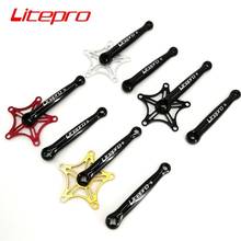 Litepro 130BCD For Brompton Crank 170mm Square Hole Aluminum Alloy Retro Crank Folding Bike Part Black Red Silver Gold 2024 - buy cheap