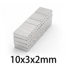 50/100/200/300/500 шт. 10*3*2 магниты ndfeb Блок супер мощные сильные постоянные магниты 10x3x2 неодимовый магнит 2024 - купить недорого