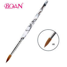 BQAN 1 Pc Acrylic Handle Nail Art Brush #8 Manufacturer Direct Kolinsky Sable Hair Nail Brush Painting Beauty DIY Tool 2024 - buy cheap