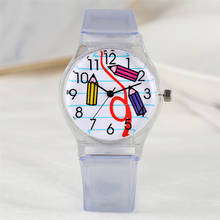Оригинальные прозрачные силиконовые часы для детей, наручные часы для мальчиков и девочек, модные детские часы 2024 - купить недорого