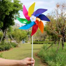 Plastic Colorful Windmill Wind Spinner Kids Toy Lawn Garden Yard Party Decor Outdoor Handmade 2024 - buy cheap