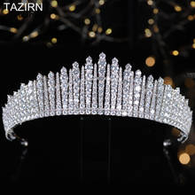 Sparkling Wedding Zircon Tiaras Bridal Crowns Bride Rhinestone Headwear Fashion Hair Accessories Couronne de mariage 2022 2024 - buy cheap